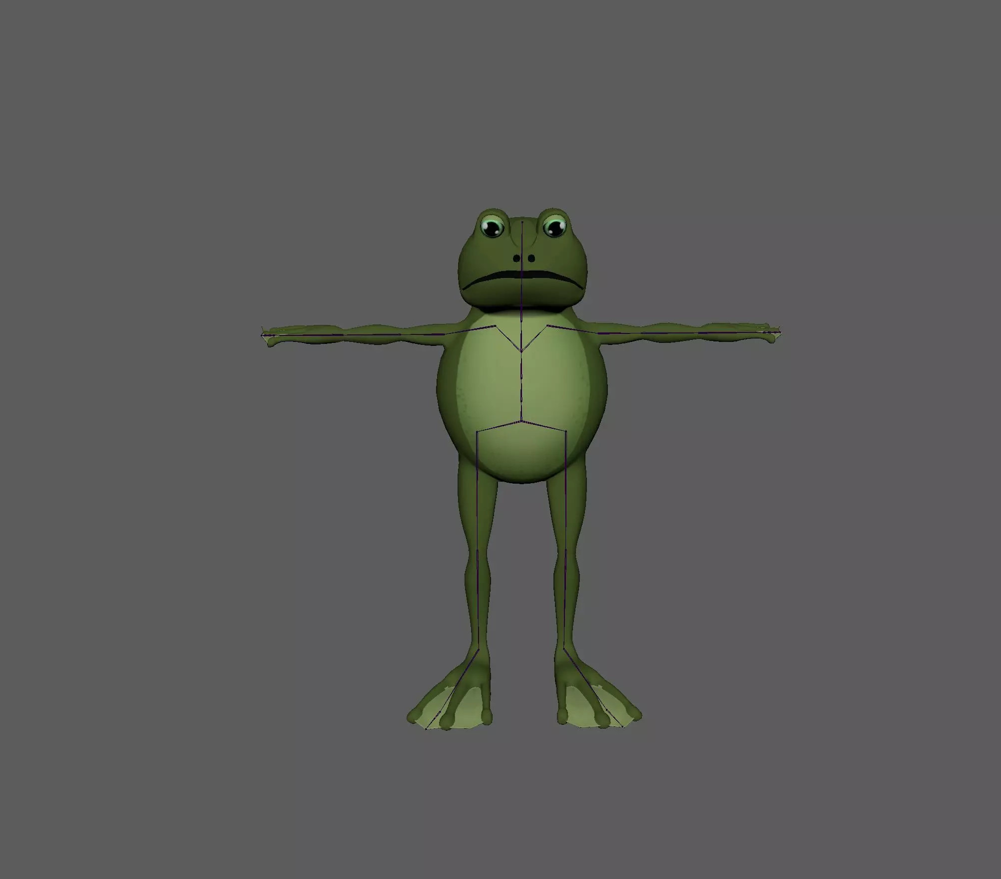 Animated frog character Low-poly 3D models Pack Low-poly 3D model_0