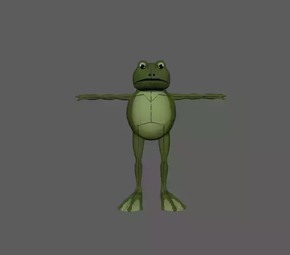 Animated frog character Low-poly 3D models Pack