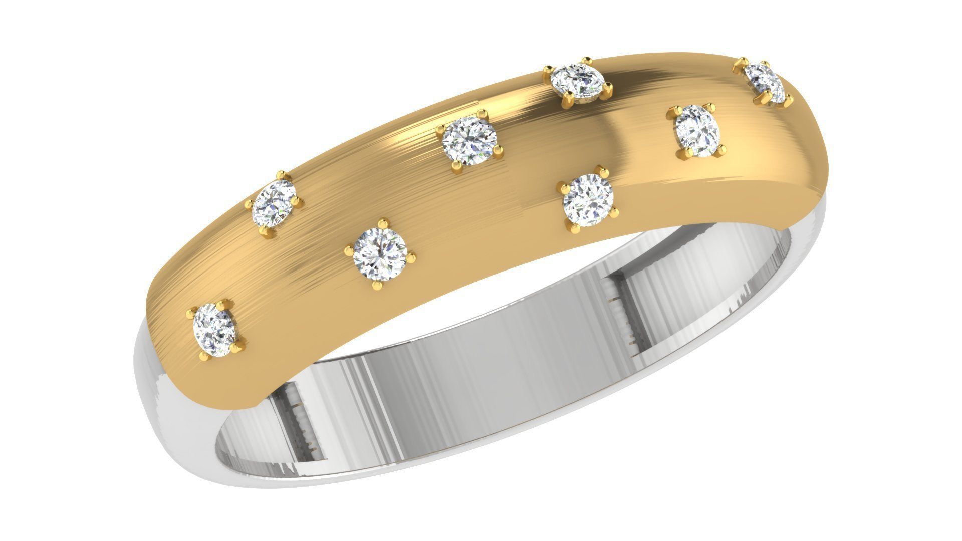 Couple Band Ring 3dm stl render detail 3D print model_5