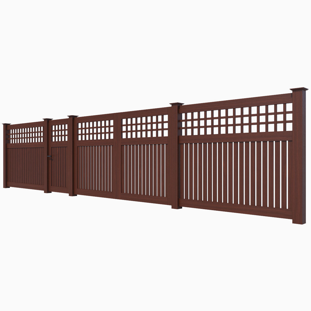 Wooden Fence 06 3D model_16
