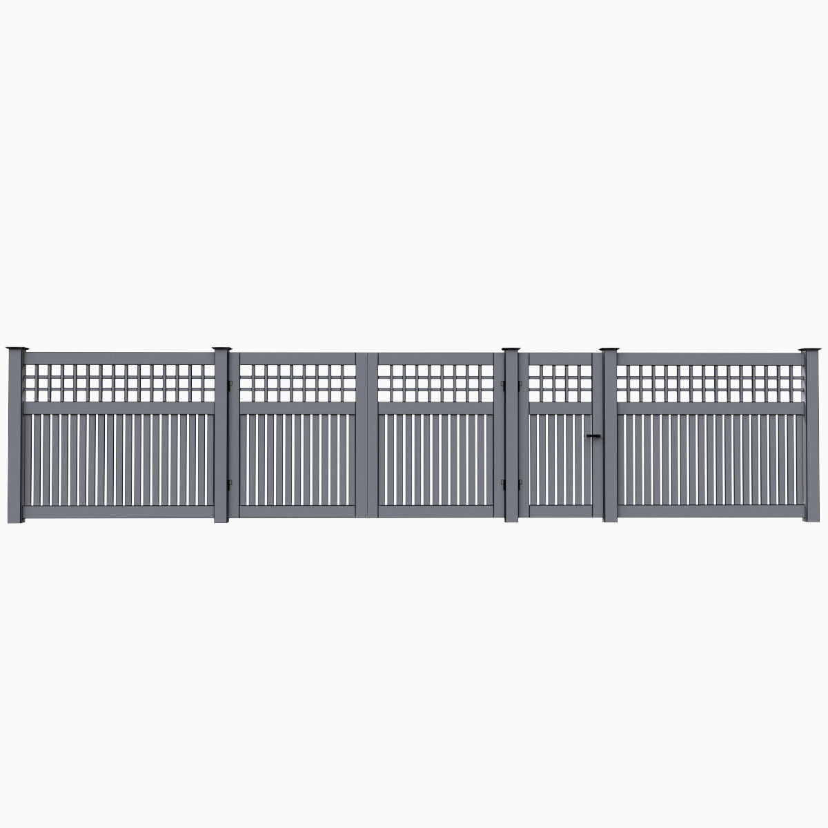 Wooden Fence 06 3D model_8