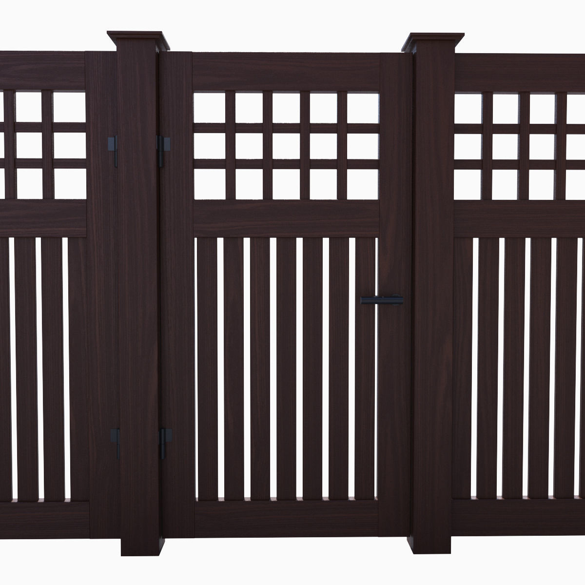 Wooden Fence 06 3D model_14
