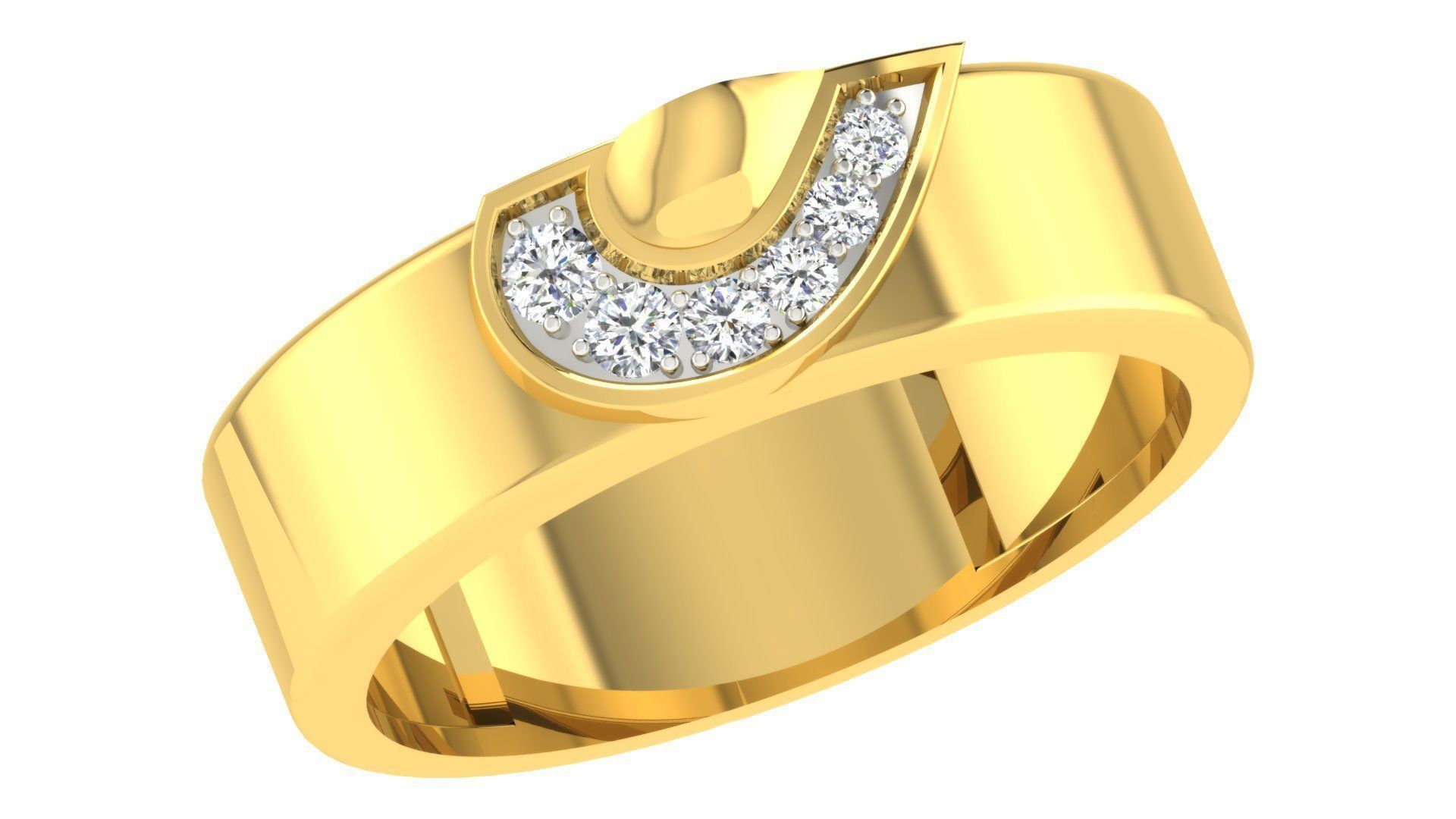 Couple Band Ring 3dm stl render detail 3D print model_2