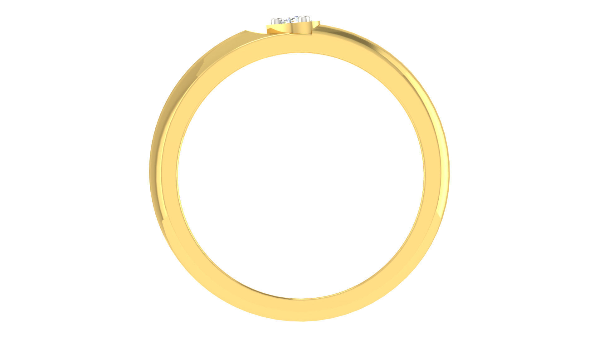 Couple Band Ring 3dm stl render detail 3D print model_3