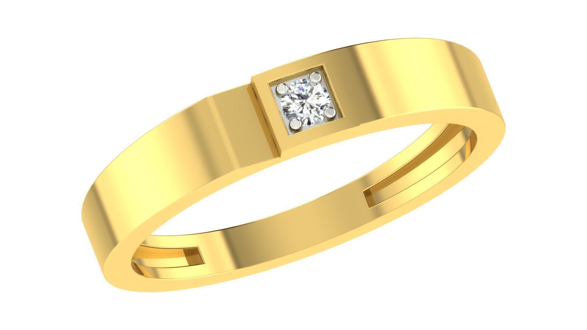 Couple Band Ring 3dm stl render detail 3D print model_1