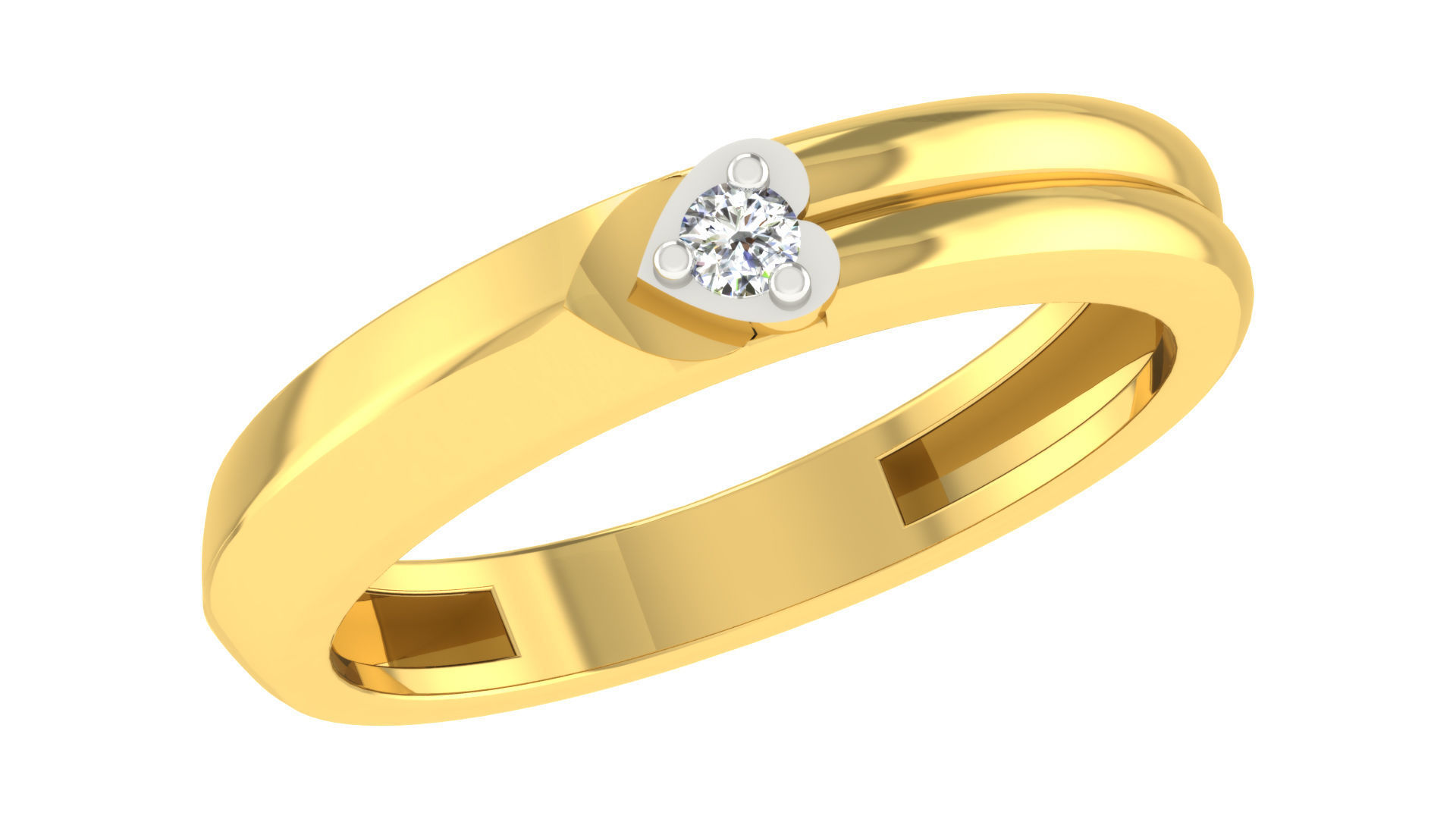 Couple Band Ring 3dm stl render detail 3D print model_2