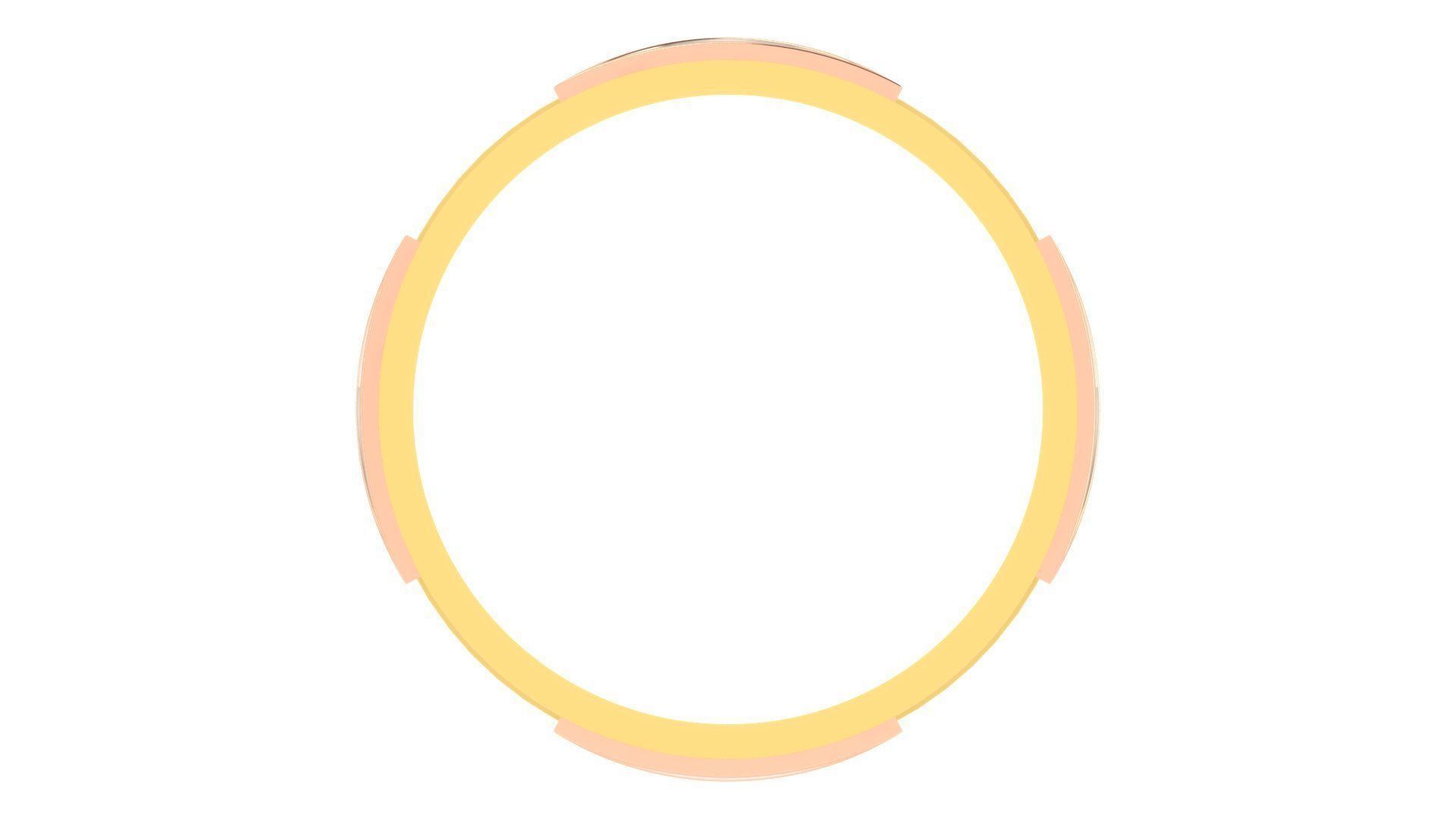 Couple Band Ring 3dm stl render 3D print model_3