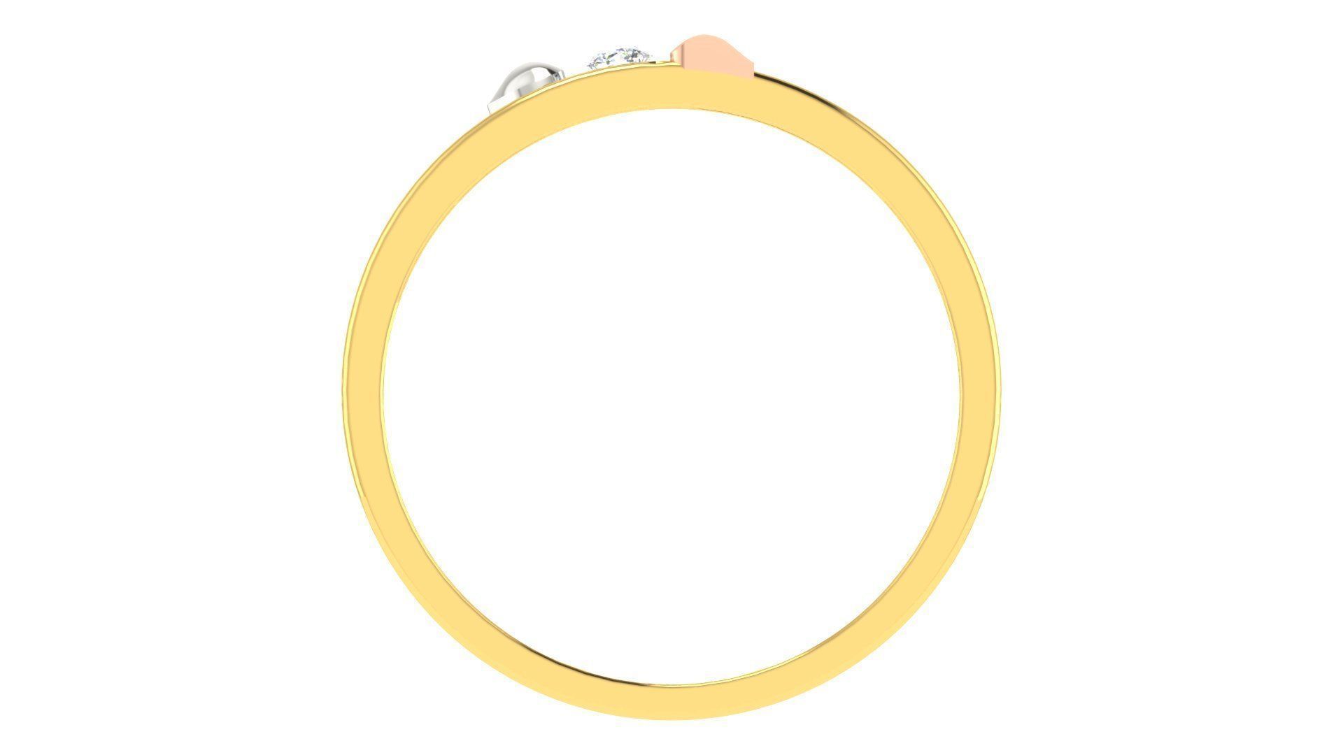 Couple Band Ring 3dm stl render 3D print model_4