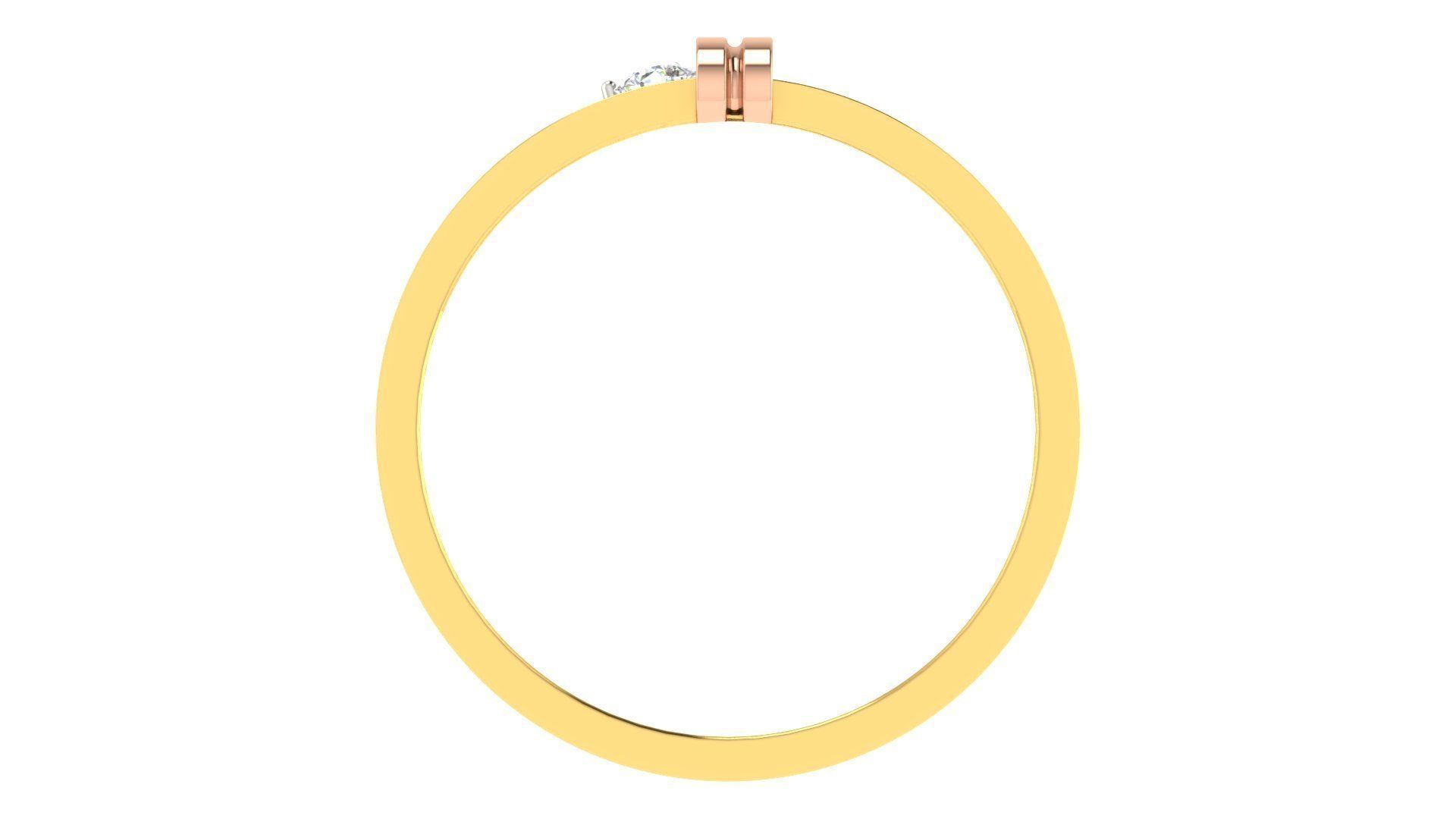 Couple Band Ring 3dm stl render 3D print model_4