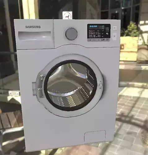 washing mechine Low-poly 3D model
