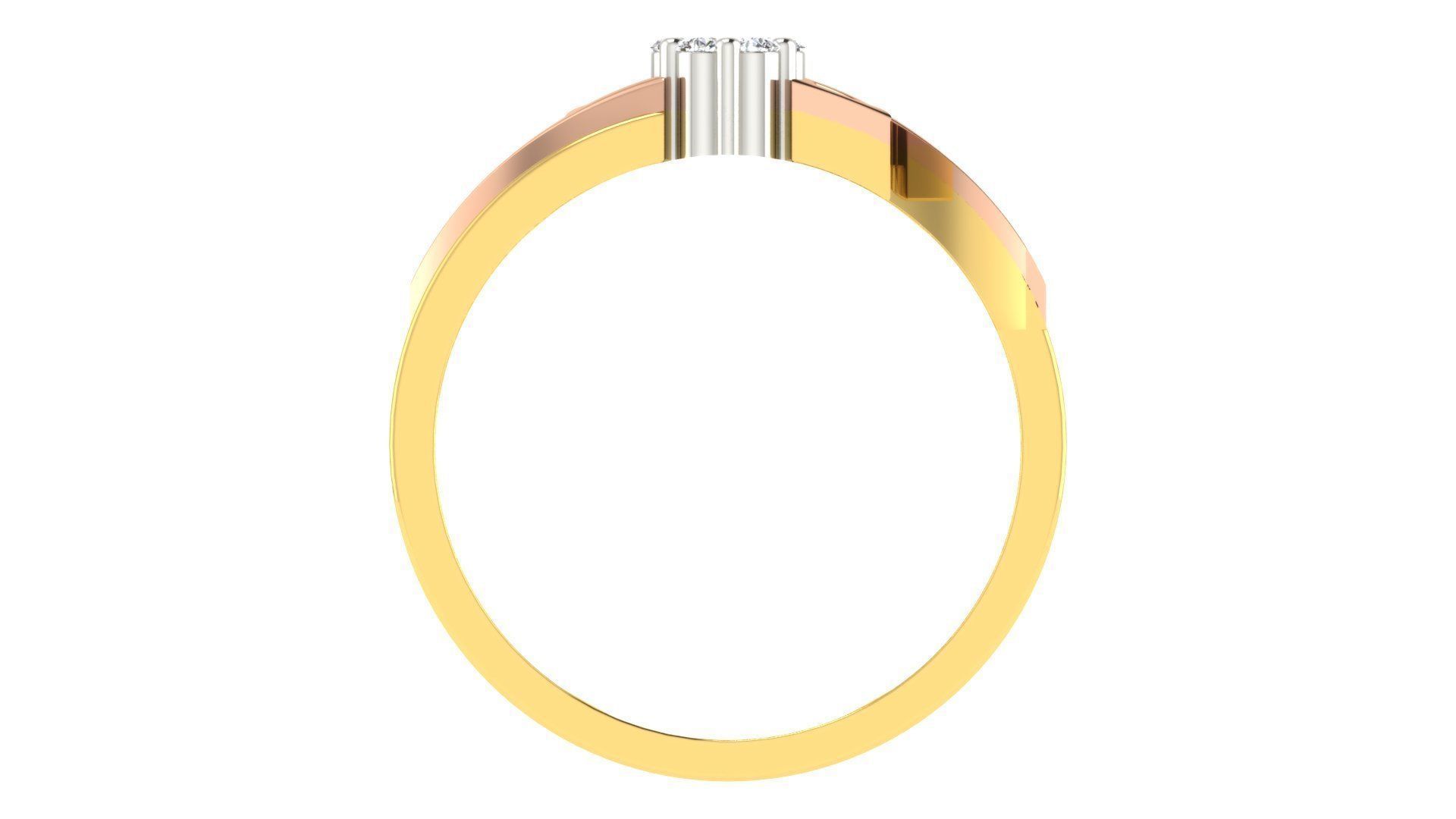 Couple Band Ring 3dm stl render detail 3D print model_3