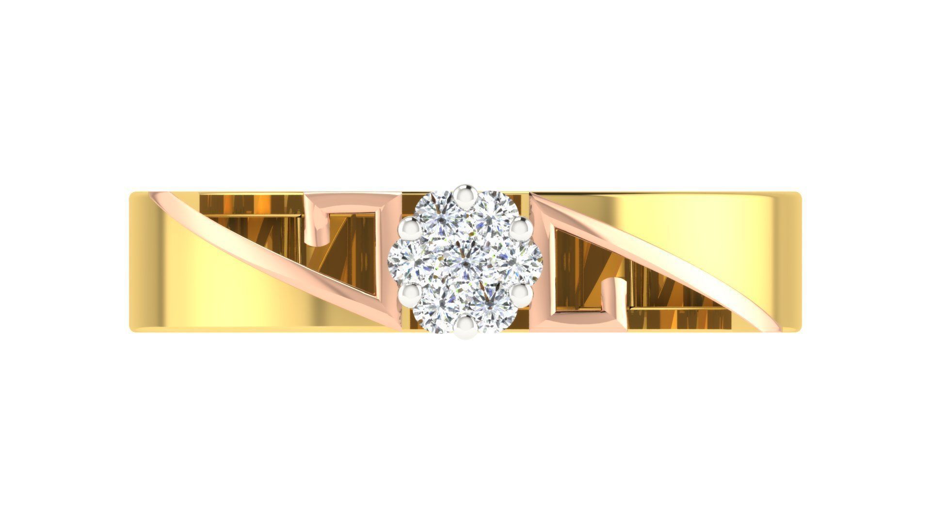 Couple Band Ring 3dm stl render detail 3D print model_7