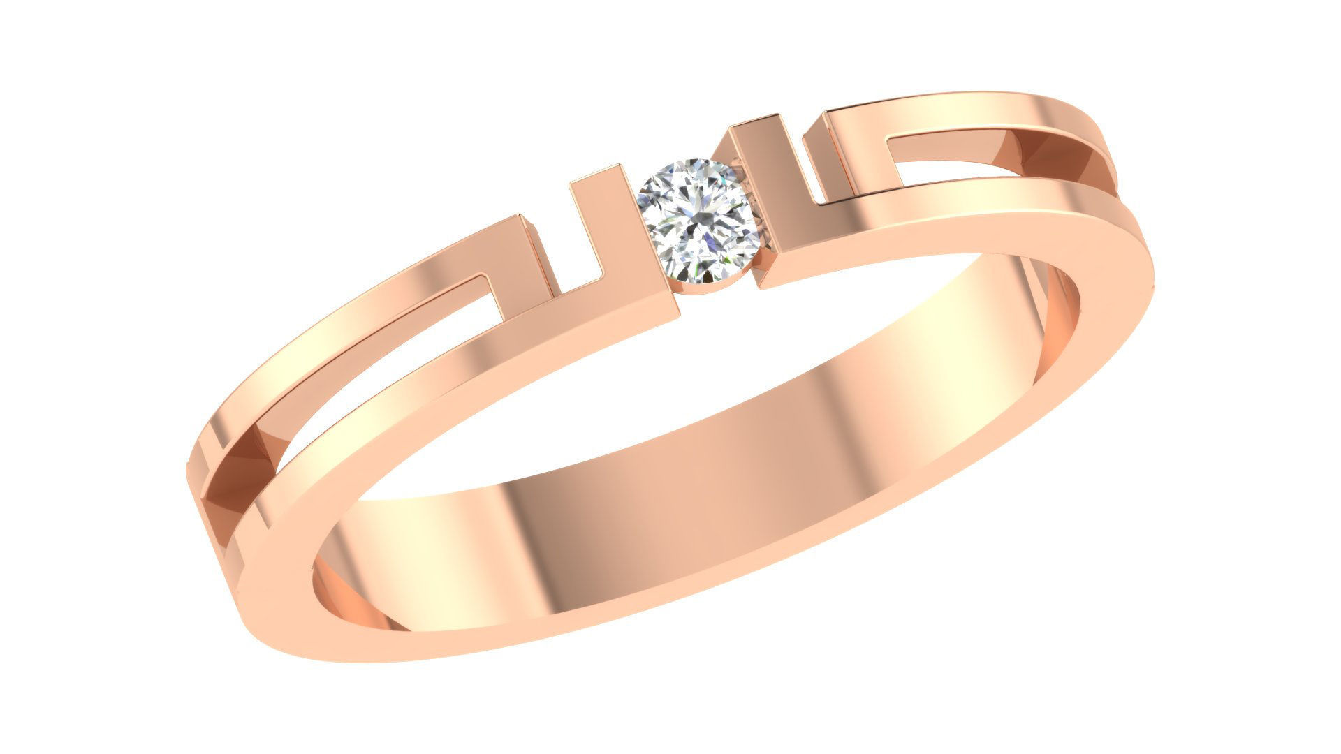 Couple Band Ring 3dm stl render detail 3D print model_2