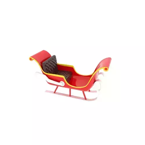 Sleigh 3D model 3D model santa claus