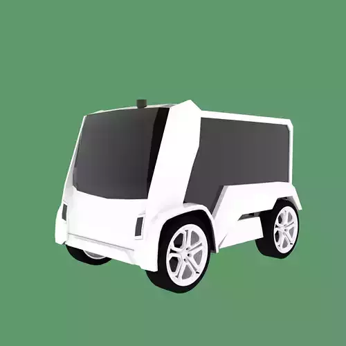 Low poly Futuristic Car 3d model