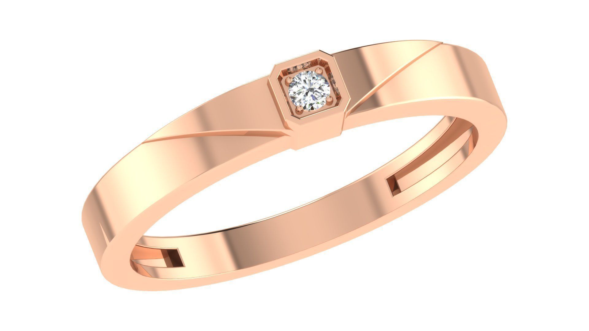 Couple Band Ring 3dm stl render 3D print model_2