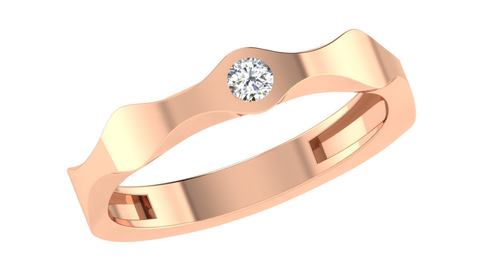 Couple Band Ring 3dm stl render detail 3D print model_2