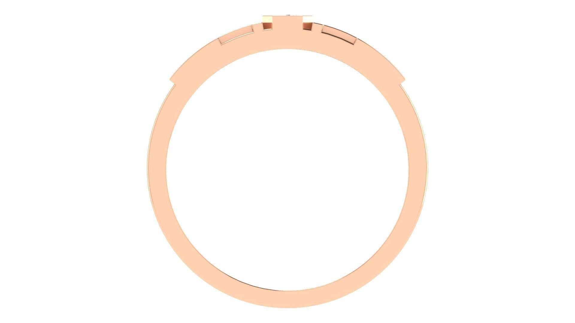 Couple Band Ring 3dm stl render 3D print model_4