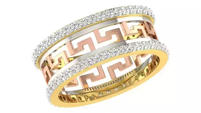 Women Band Ring 3dm stl render detail 