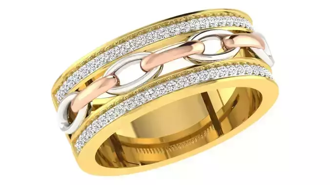 Women Band Ring 3dm stl render detail