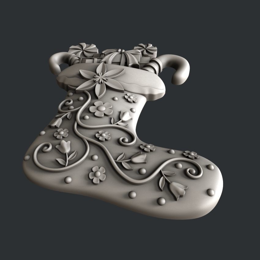 3d STL models for CNC router boot 3D model_3