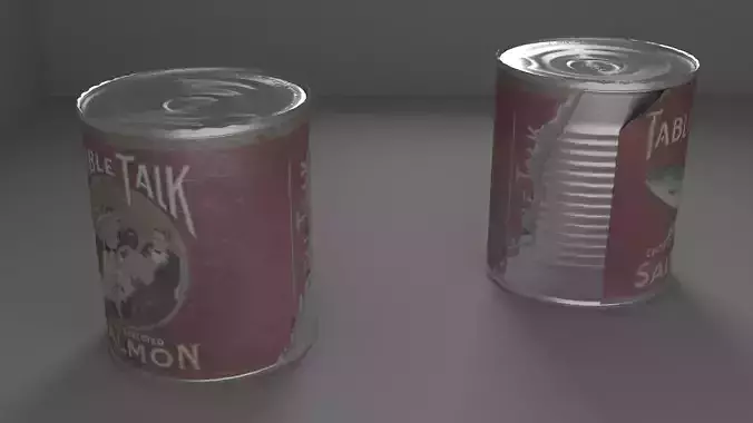 Tin Can Low-poly 3D model