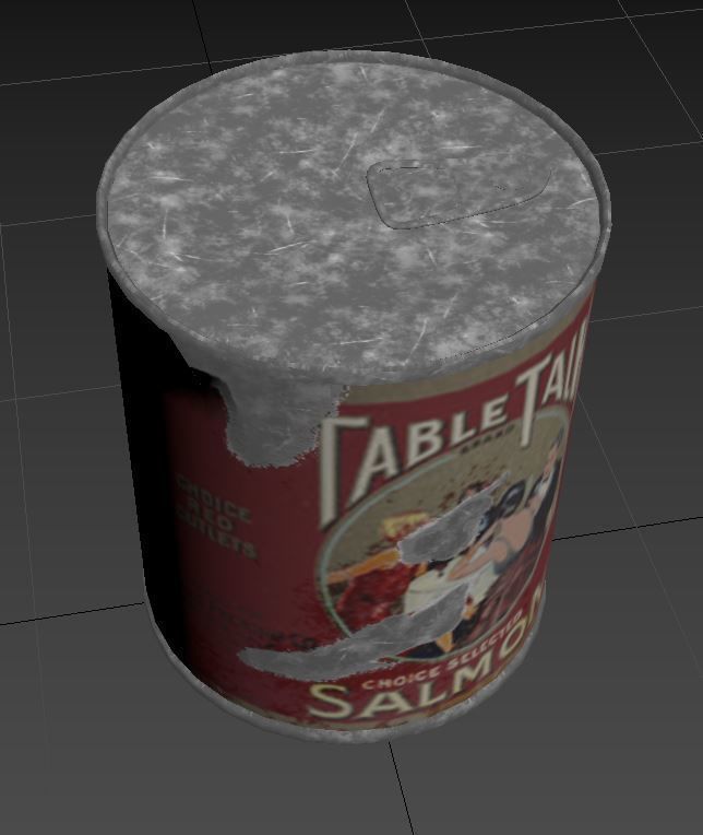 Tin Can Low-poly 3D model_2
