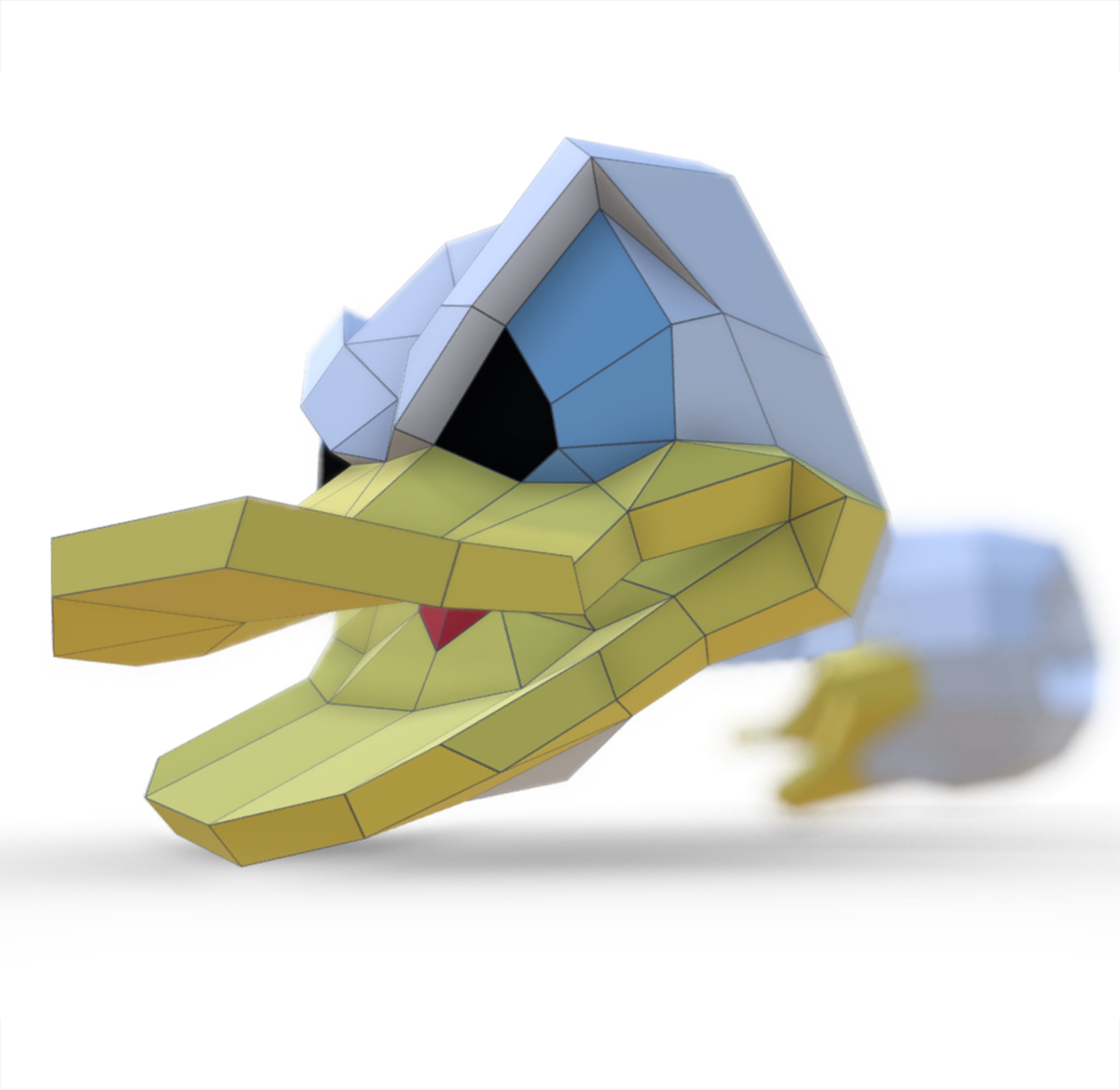 Donald Duck head 3D model_6