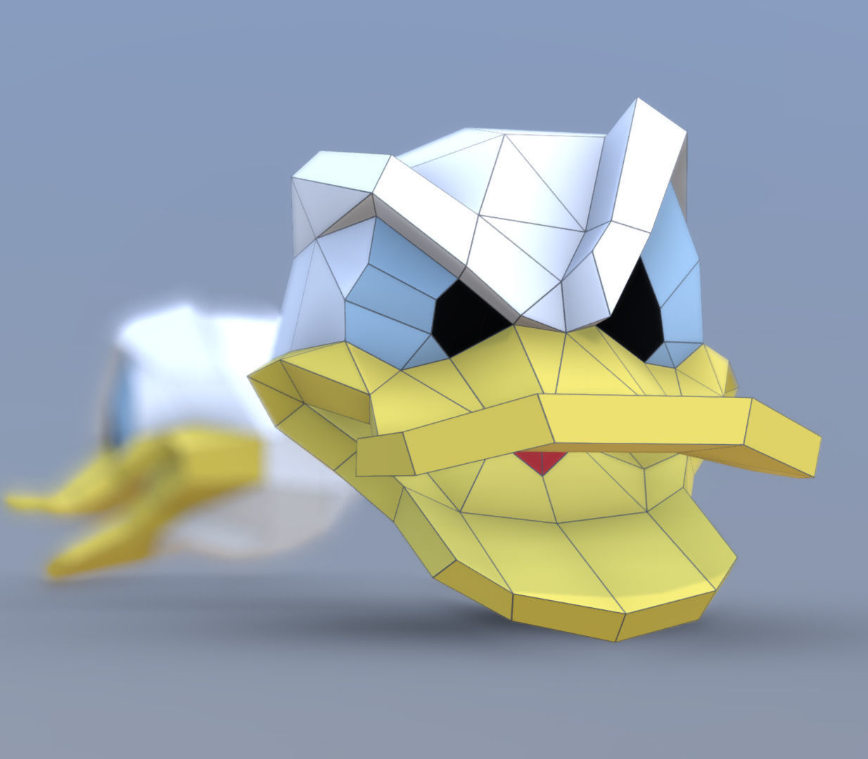 Donald Duck head 3D model_3