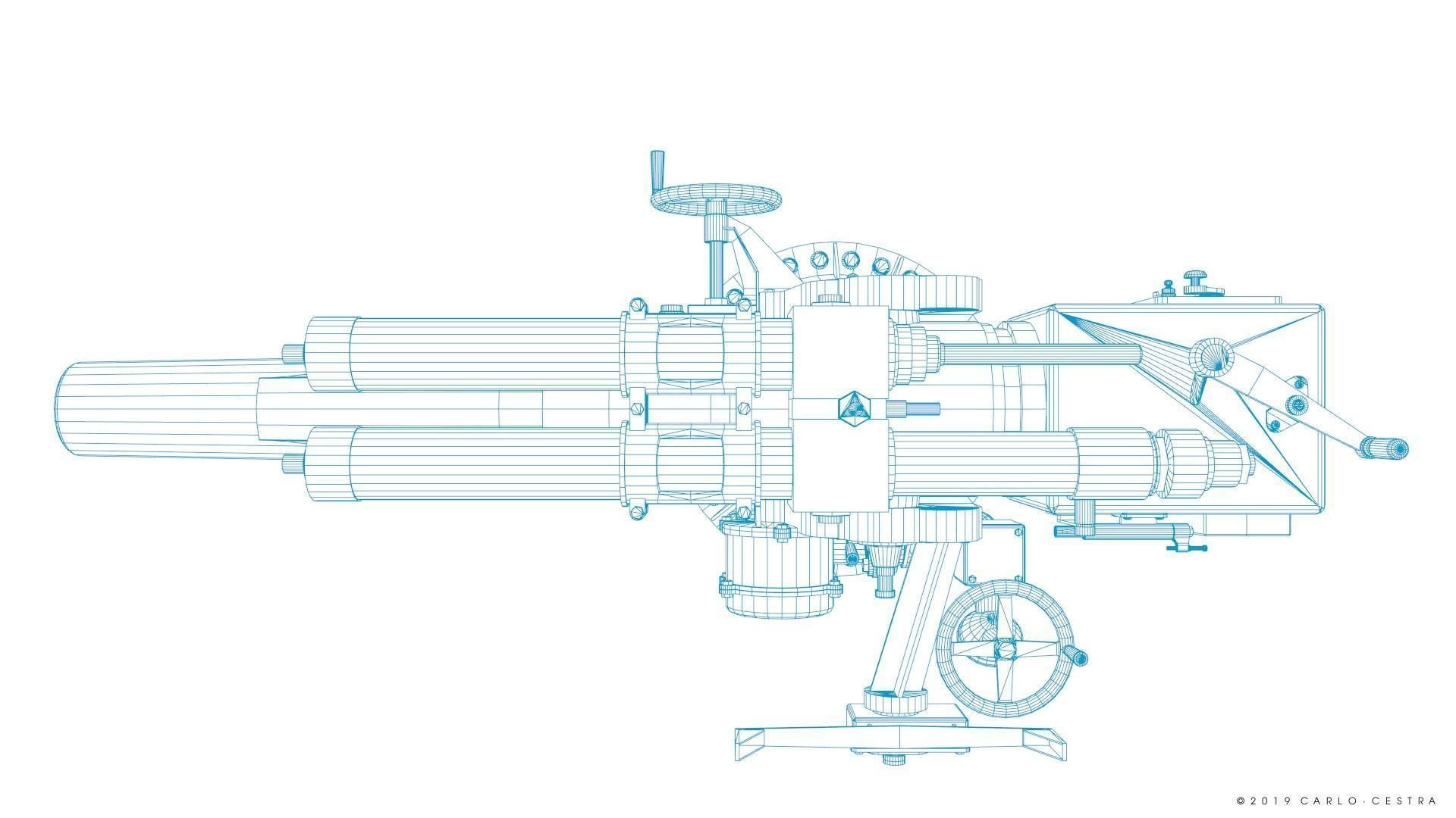 Howitzer 120-15 OTO 1933 Low-poly 3D model_44