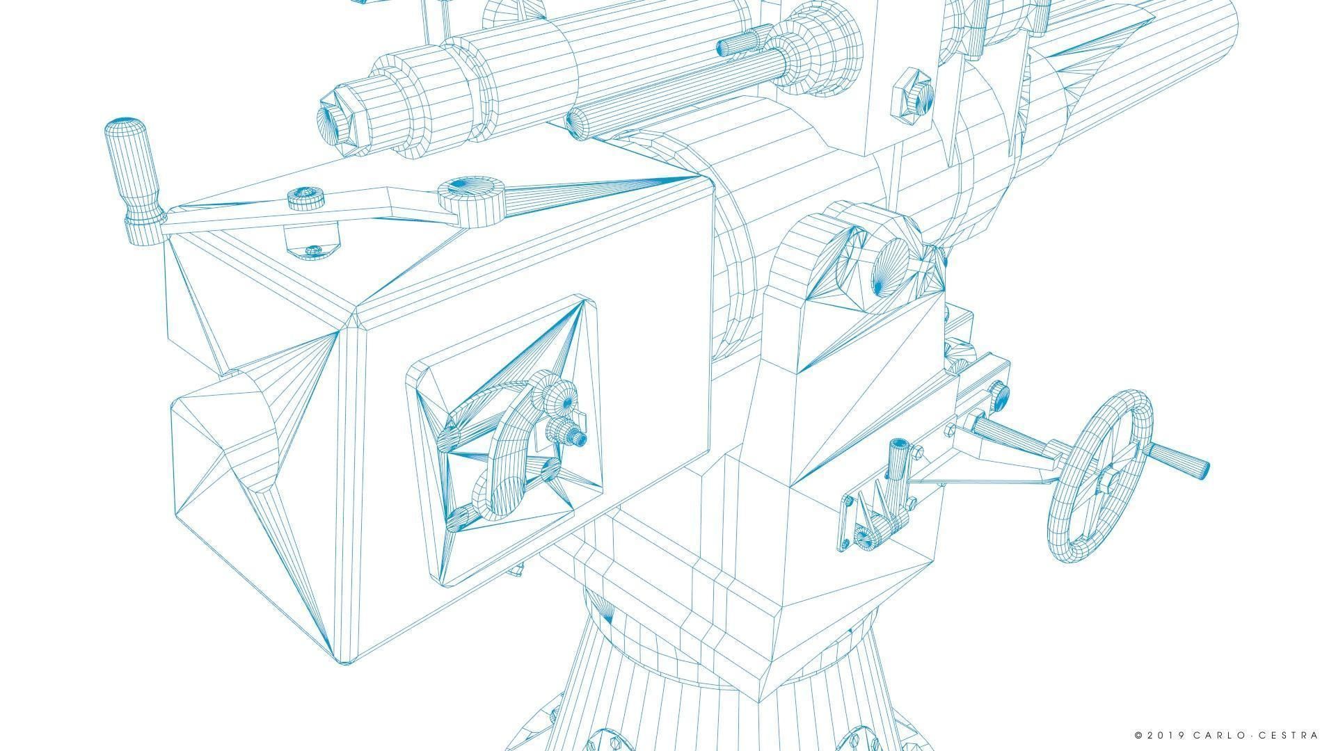 Howitzer 120-15 OTO 1933 Low-poly 3D model_39