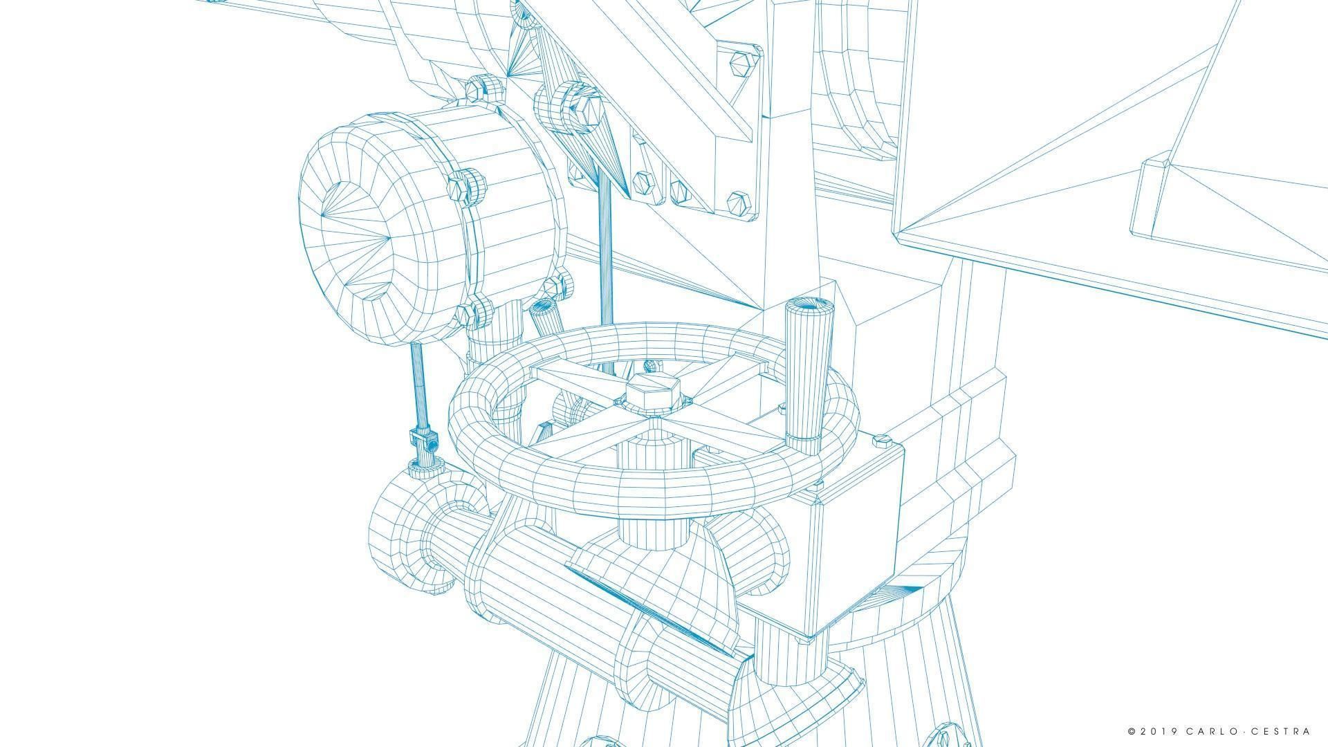 Howitzer 120-15 OTO 1933 Low-poly 3D model_37