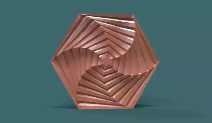 Hexagonal wall panel 3d stl model for cnc 3D print model