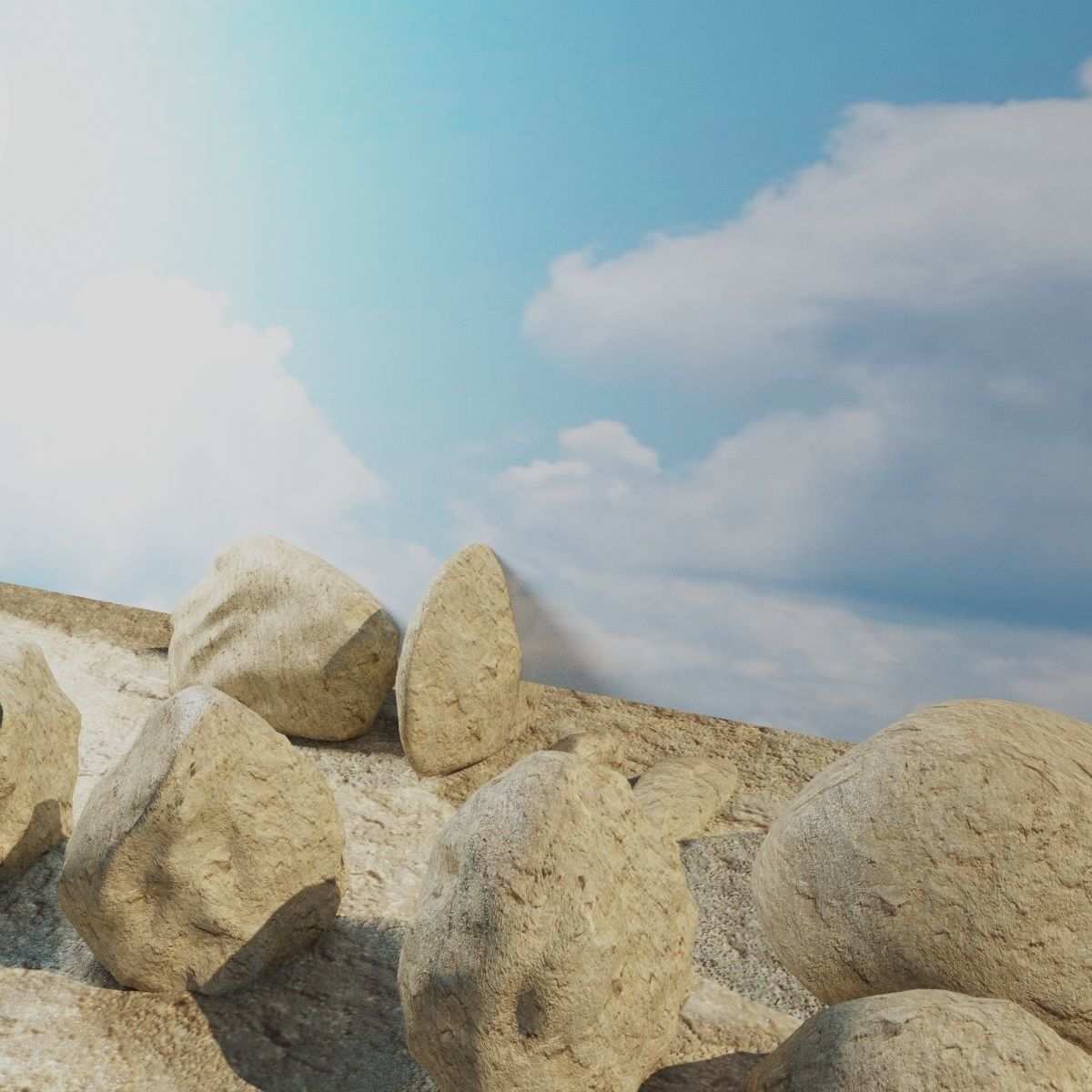 Rock Pack 9 Pieces Free 3D model_1