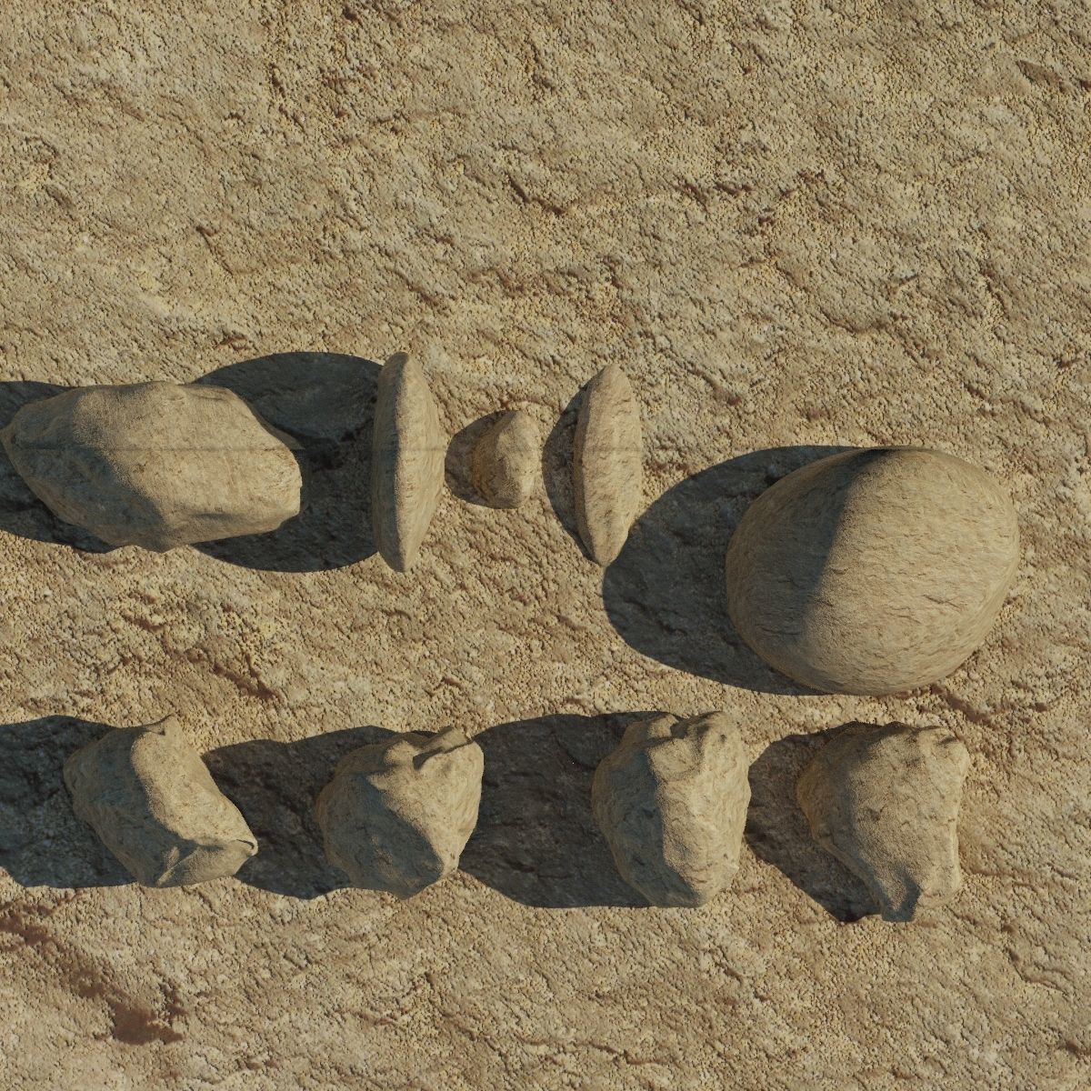 Rock Pack 9 Pieces Free 3D model_2