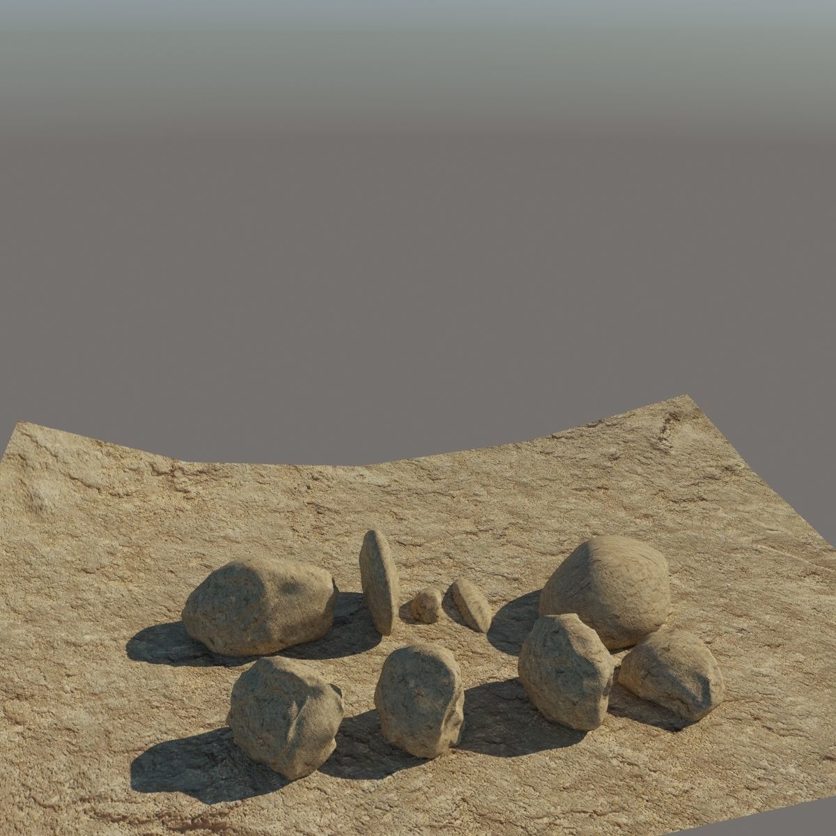 Rock Pack 9 Pieces Free 3D model_3