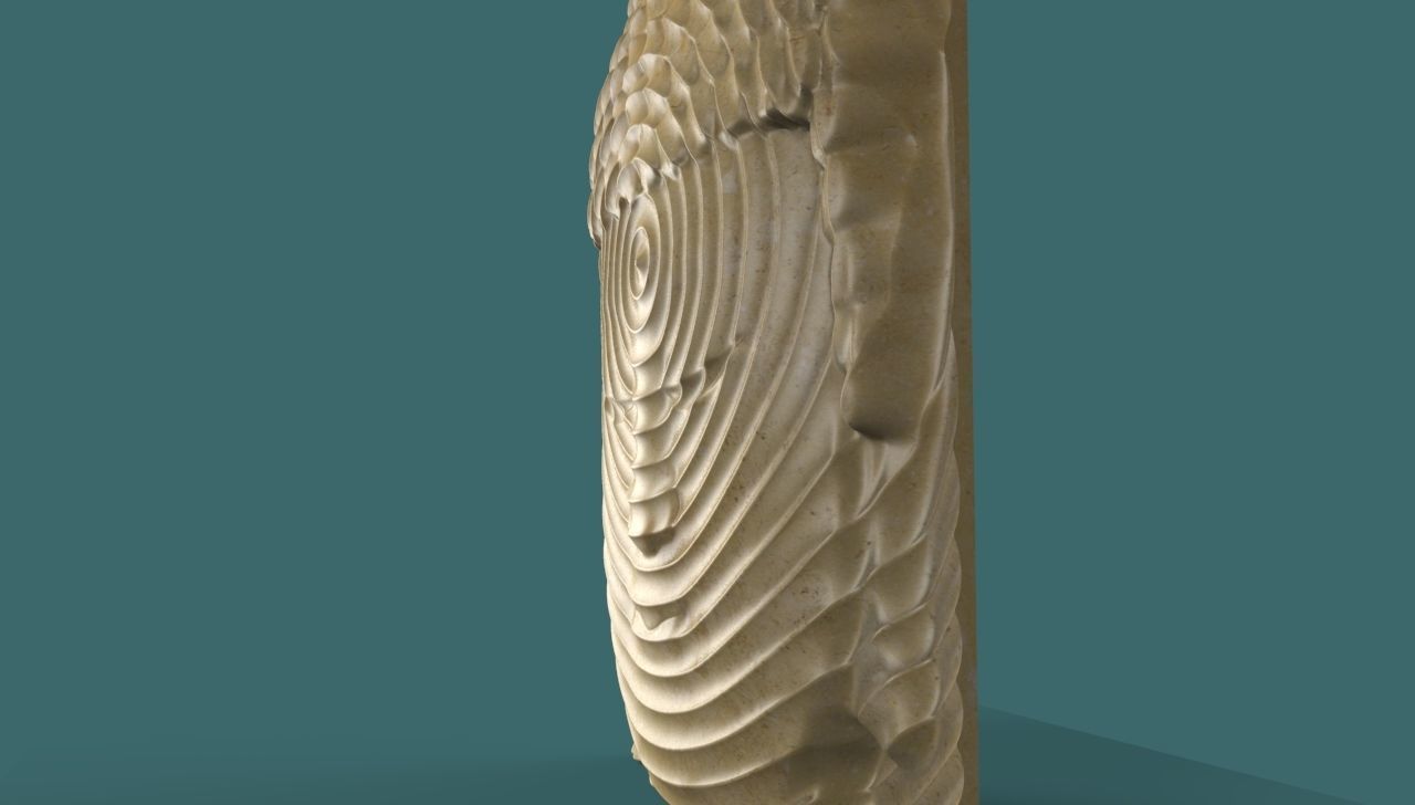 Buddha head wall art 3d stl model for cnc 3D print model_4