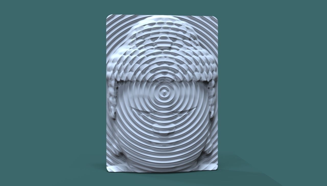 Buddha head wall art 3d stl model for cnc 3D print model_2