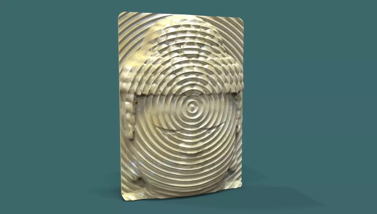 Buddha head wall art 3d stl model for cnc 3D print model_0