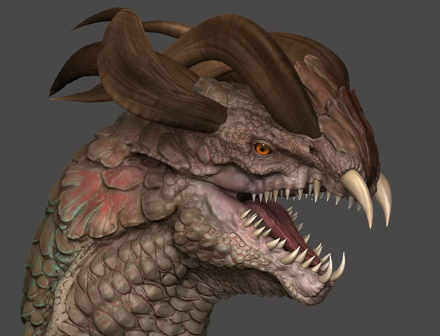 Dragon Head 01 3D model_0
