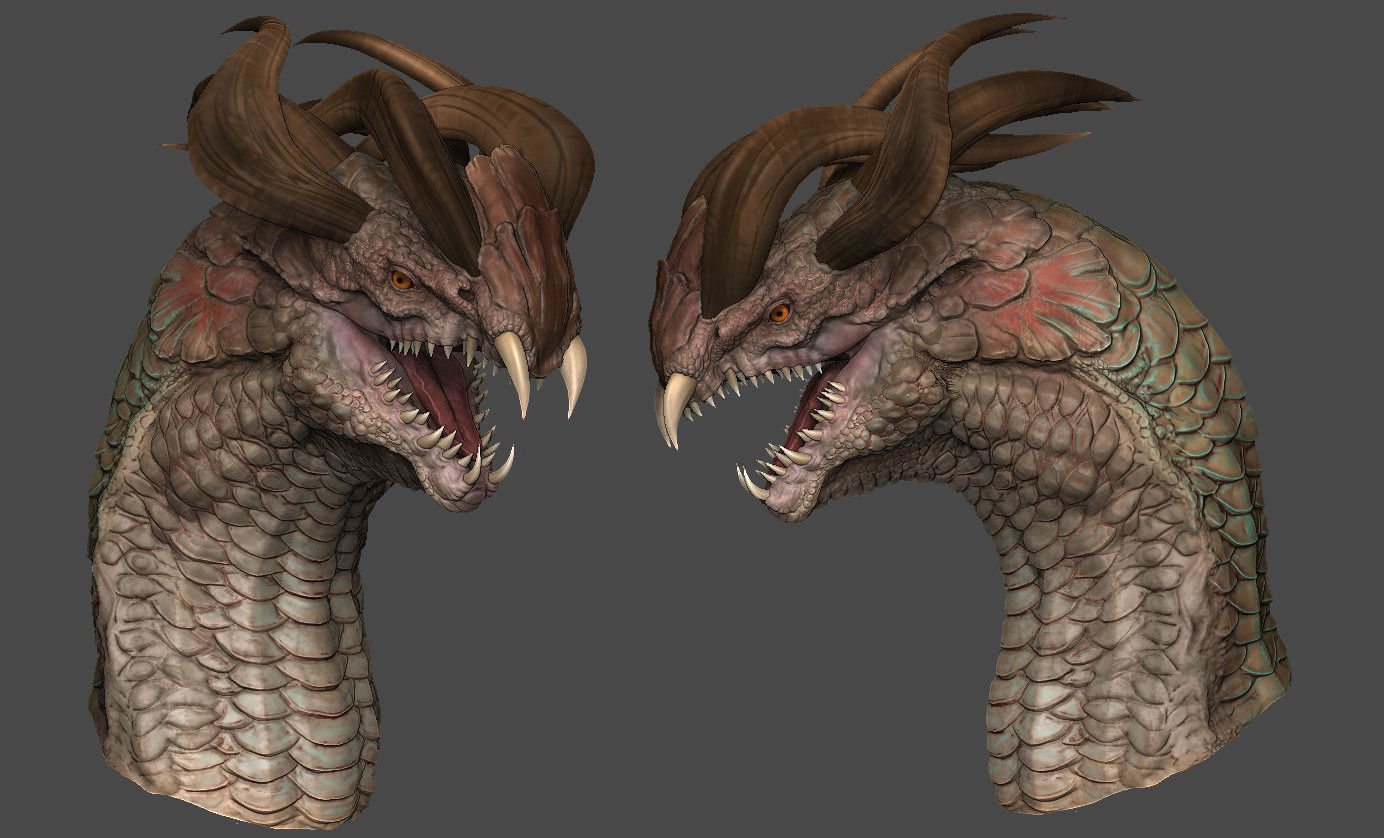Dragon Head 01 3D model_1