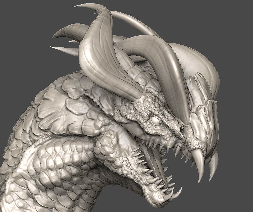 Dragon Head 01 3D model_6