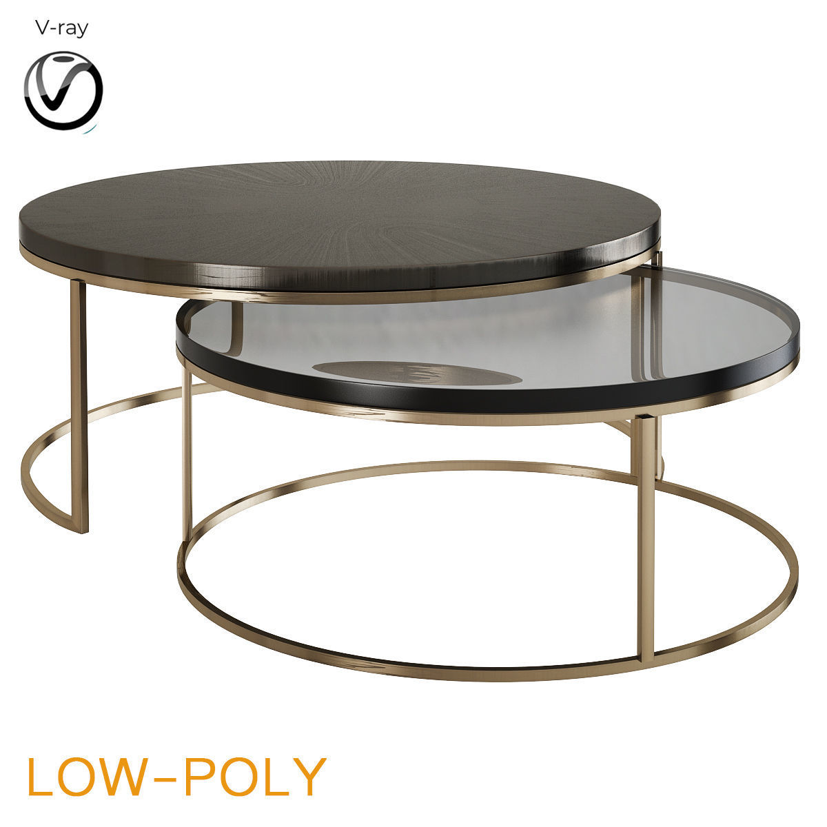 Side and Coffee Table  Collection 10 Pieces 3d model Low-poly 3D model_5