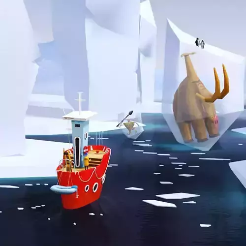 MammothHunt arctic adventure Low-poly 3D model