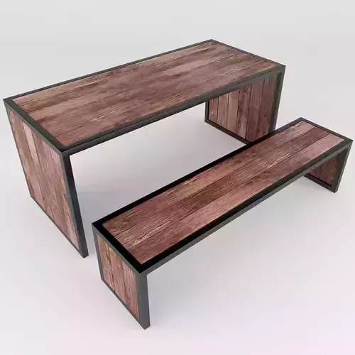 Garden furniture - table and bench