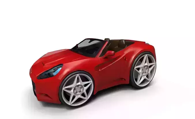 ferrari California cartoon car 