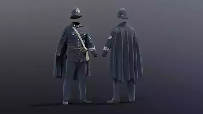 POLICEMAN British bobby 3D model