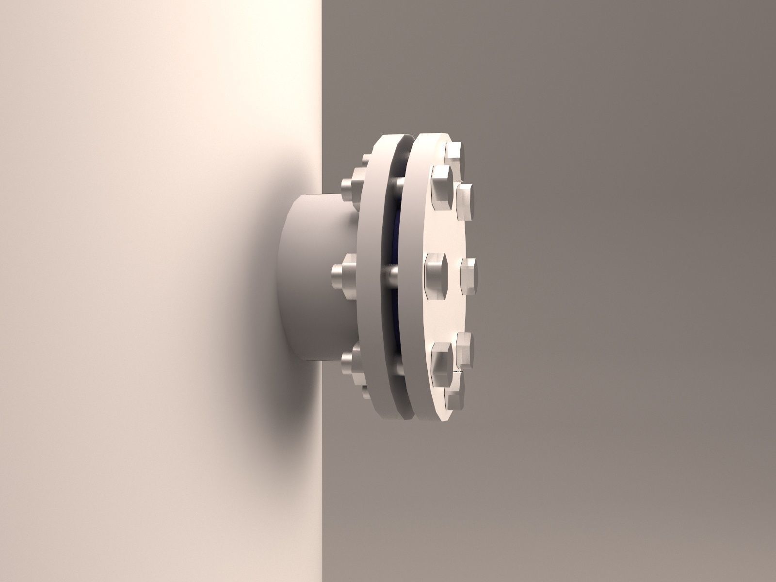 Industrial Tank Air Low-poly 3D model_1