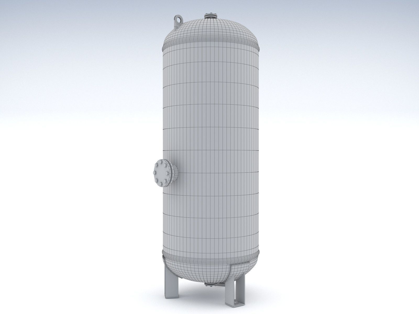 Industrial Tank Air Low-poly 3D model_7