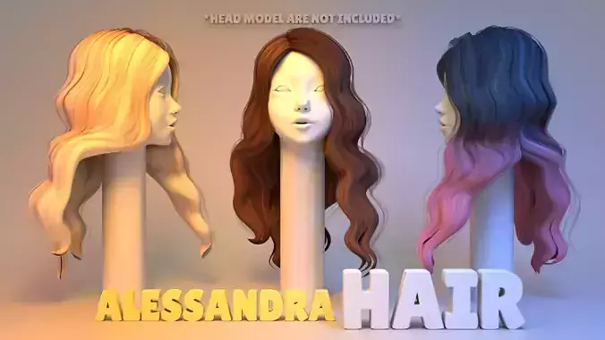 Alessandra Hair 3D model
